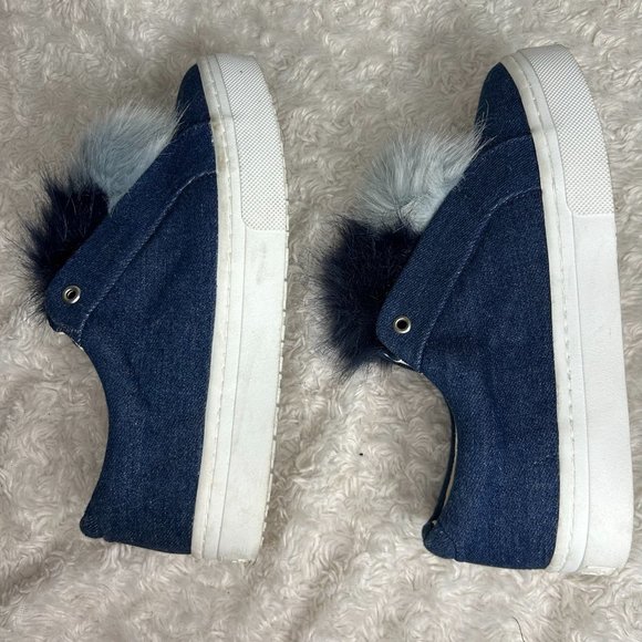 Sam Edelman Leya Denim Pompom‎ Sneaker Size 6.5 - Picture 6 of 8